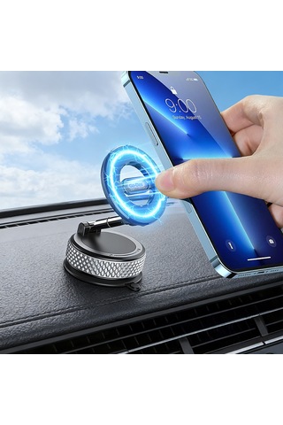 Go Des Gd-hd243 360 Derece Dönebilen Vakum Özellikli Magnetik Telefon Tutucu Siyah