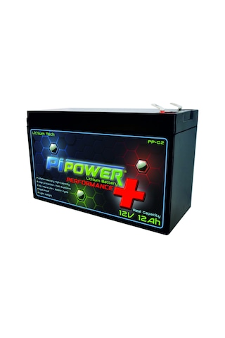 Pipower Lithium 12v12ah Bms Lityum Lifepo4 Akü Akülü Araba, Ups
