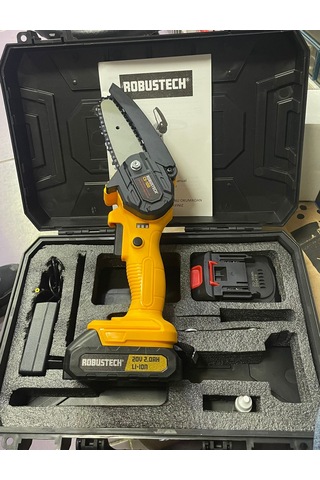 Robustech CS-100 20V 2.0Ah Akülü Zincirli Ağaç Kesme