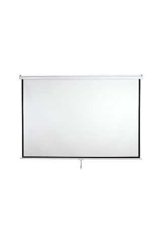 Codegen Fax-30 300x225 Cm Storlu Manuel Fiber Glass Projeksiyon Perdesi Arkası Siyah Fonlu