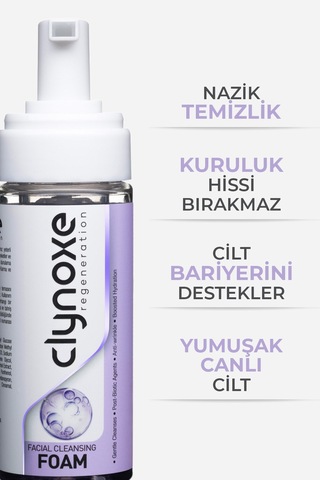 Clynoxe Facial Cleansing Foam Post-biyotik Kompleksli Yüz Temizleme Köpüğü 150 ML