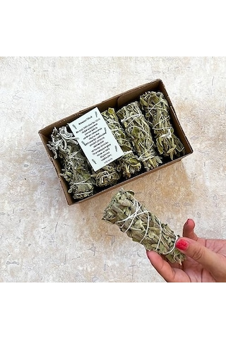 Organik Adaçayı Tütsü 5 Adet Natural White Sage Incense, Aura Cleansing White Sage, Enerji Ve Arınma Seti