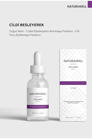 Naturawell Kolajen Serum % 5 Panthenol Ve % 1 Hyaluronik Asit %1 Beta Glukan 30 ML