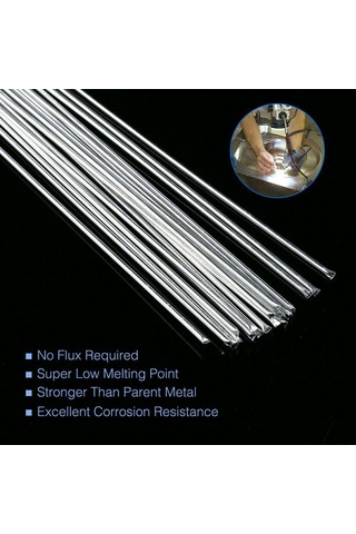 Jeemson 20 Adet Alüminyum Flüks Çekirdekli Kaynak Teli - Farklı Metal İle Kaynaklama, 33cm X 1.6mm