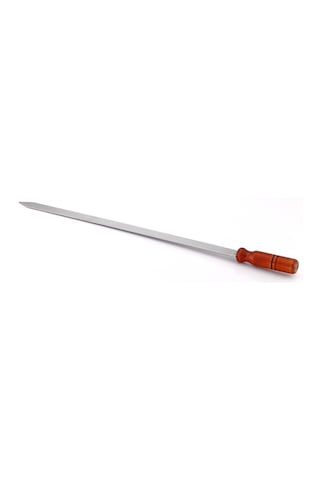 Gönen Çelik Paslanmaz Şiş 1 Adet 2.50 Cm Yası 60 Cm Boy Ahşap Sa