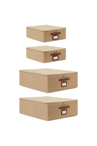 Ocean Home Textile 4'lü Jüt Destekli Hurç Set 2 Adet 31 x 38 x 12 + 45 x 55 x 18 cm