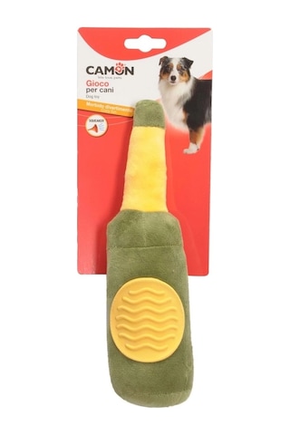 Camon Şişe Şeklinde Gıcırtılı Sesli Polyester Köpek Oyuncağı 29 Cm