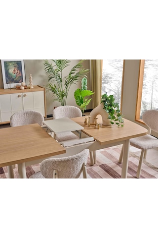 Santo Yemek Odası Takımı Krem