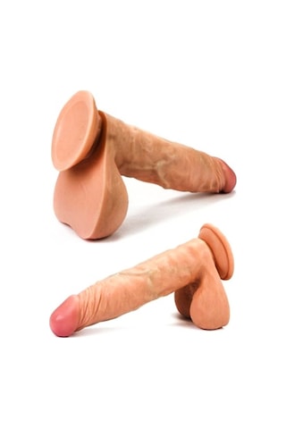 Erofoni Yeni Nesil Ultra Tam Realistik 21 CM Vantuzlu Gerçekçi Süper Yapay Dildo Penis