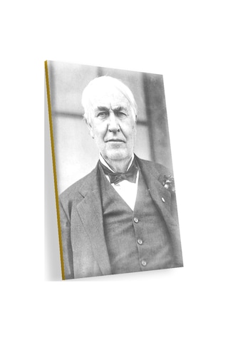 Cakasepetim Thomas Edison Papyon Takım Elbise Ahşap Mdf Tablo