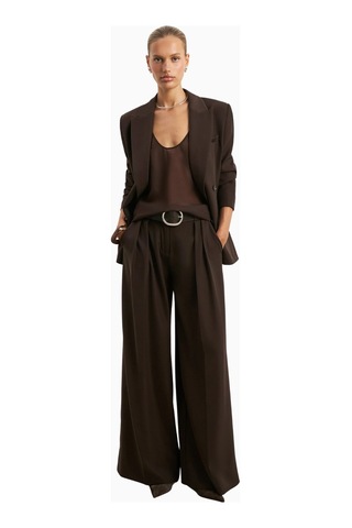 Because Of Alice Dropped Waist Double Breasted Blaze Oversize Kadın Ceket Kahverengi