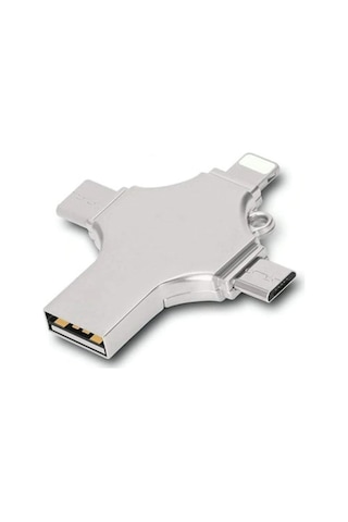 Otg 4in1 Cep Telefonu Çok Fonksiyonlu Usb Flash Bellek 64 Gb Type-c, Micro Sd Ve Kart Okuyucu 1 Adet
