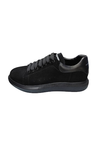 King Shoes Büyük Numara Siyah Süet Erkek Ayakkabı