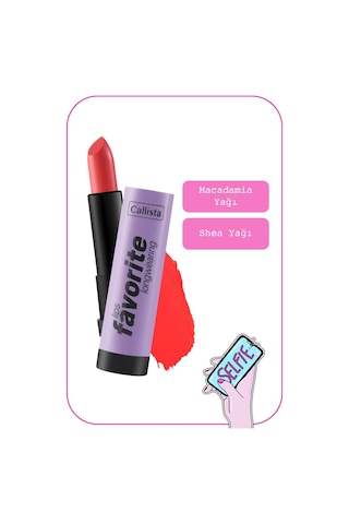 Callista Lips Favorite Longwearing Lipstick Kalıcı Ruj 304 Tangerino