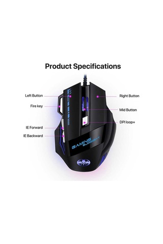 Gaming Bloodbat GM02 Kablolu RGB Oyuncu Mouse