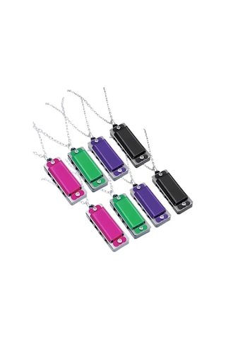 M141bk Mini Mızıka Kolye Zincir Dahil 4 Delik Siyah