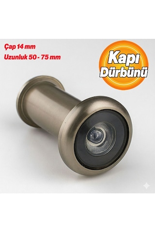 Kalite Kapı Dürbünü Saten 50-75 Mm 14 Mm Delik Çapı Güvenlik Gözetleme Aparatı Metal Gövde