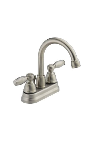 Faucet Eşsiz Claymore Centerset Banyo Bataryası, Fırçalanmış Nikel Banyo Lavabo Bataryası, 2 Saplı Banyo Bataryası, Açılır Tahliye Montajı, Fırçalanmış Nikel P299685lf-bn