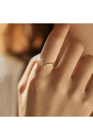 Altın Modıan Gerçek 925 Ayar Gümüş Açık Boyutu 6-9 Turkuaz Trendy Gözler Ayarlanabilir Yüzük Kadınlar Için Gril İstiflenebilir Güzel Takı Hediyeler