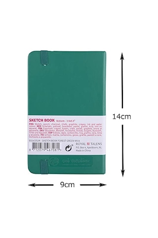 Unbekannt Talens Japan Eskiz Defteri, 80 Yaprak, 9 X 14 Cm, Orman Yeşili