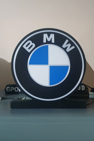 Bmw Logolu Led Gece Lambası Çok Renkli