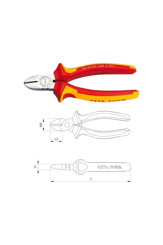 Ceta Form G12-18-0160 1000V İzoleli Yan Keski VDE 160 MM