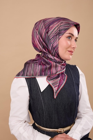 Silk Home Twill İpek Eşarp 11484-37 Çağla, Pembe, Mor, Narçiçeği