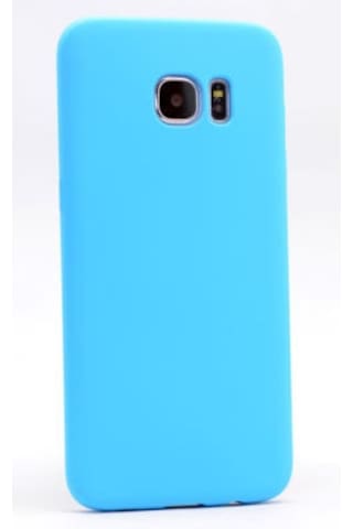 Samsung Galaxy Uyumlu S7 Edge Kılıf Esnek Yapılı İnce Slim Silikon Kapak Ryc/premier Saks Mavisi