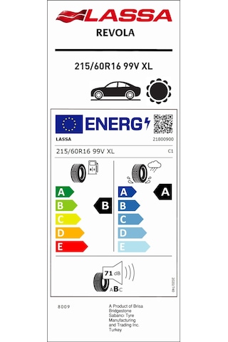 Lassa Revola Elt 215/60R16 99V Yaz Lastiği - Yaz Lastiği 2026