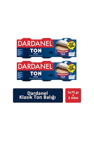 Dardanel Klasik Ton Balığı 2'li 3 x 75 G
