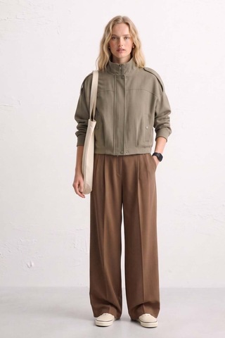 Barrels And Oıl Kadın Omzu Apolet Detaylı Oversize Ceket - Olive Olive