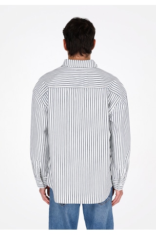 Colin's Colins Oversize Fit Klasik Yaka Çizgili Erkek Denim Uzun Kol Gömlek Cl1075128 Q1.v1 Dn03917 Denim