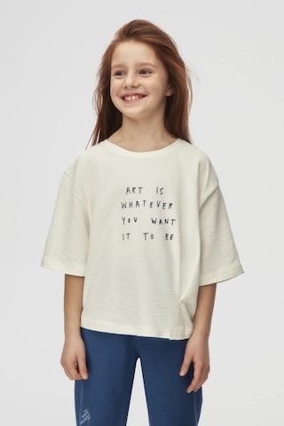 Nk Kids Want Kız Çocuk T-shirt 38395 Ekru