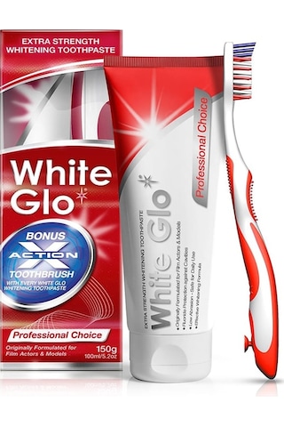 White Glo Ekstra Beyazlatıcı Diş Macunu 150 G + Diş Fırçası x 3