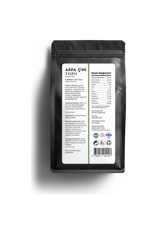 Organik Arpa Çimi Tozu 100g, Premium Barley Grass Powder Glutensiz, Vegan, Katkısız