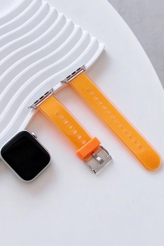 Ilkeshop Movenchy Watch 38mm Jelly Silikon Kordon - Turuncu