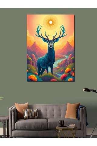 Kanvas Tablo Dağların Asil Geyiği 70cmx100cm
