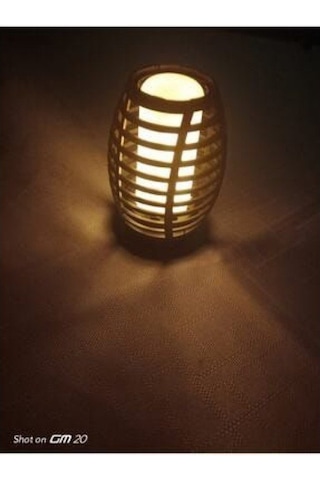Güneş Enerjili Alev Figürlü Bahçe Lambası