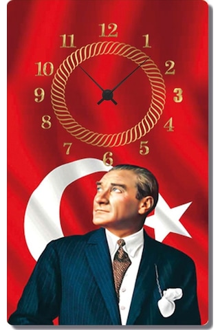 Decorıta Cam Saat | Atam Çok Renkli