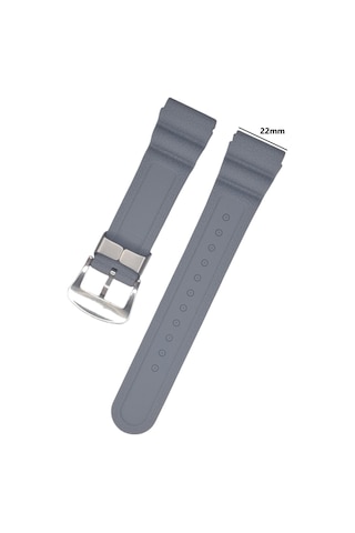 Seiko Prospex Model 22mm Gri Silikon Saat Kordonu Gri