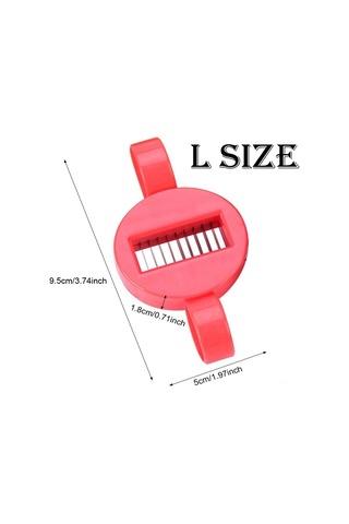 Reedark 2'li Paket Yeşil Fasulye Dilimleyici, Fransız Stili Uzun Fasulye Kesici, Paslanmaz Çelik Bıçaklı Mutfak Aleti Kırmızı