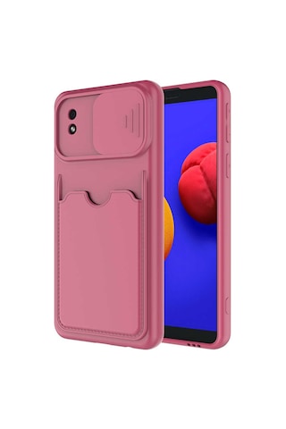 Zore Galaxy Uyumlu A01 Core Kılıf Msra Kartix Kapak - Koyu Mor Koyu Mor
