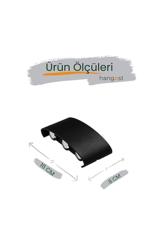 He-001a Amber Renkli Dekoratif Çift Yönlü Iç Dış Mekan Duvar Aydınlatma Led Aplik Lamba Amber