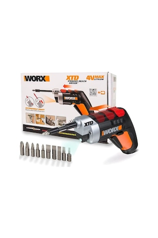 Worx Wx252 4volt/1.5ah. Li-ion Şarjlı Tornavida + 10 Adet Bits Uç Fr Wx252