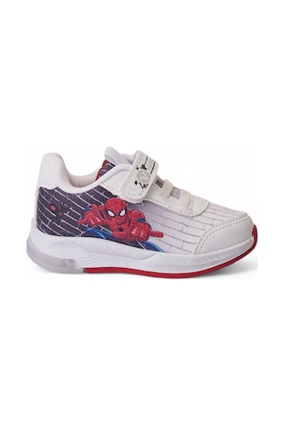 Spıderman 05 Erkek Bebek Işıklık Sneaker Beyaz