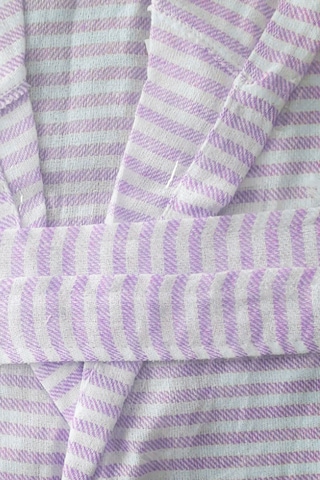 Kapşonlu Unisex Peştemal Plaj Bornozu %100 Pamuklu Seaside Stripe Lila