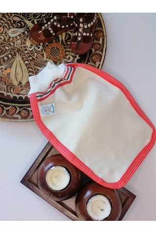 Eker-kırmızı Biyeli Hızlıgiy Kese-banyo Ve Duş Kesesi-lastikli