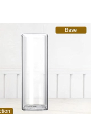 Kangvka Koku Çubukları İçin Cam Ashtray, Modern Ve Zarif Tasarım, Kuru Koku Tozu Toplama, 60x200mm Aksesuarlar Dahil Değil Şeffaf