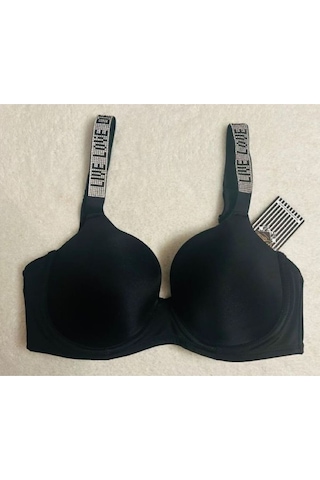 Orkide Işıltılı Askılı Bra Foam Cup 8830 Siyah Siyah