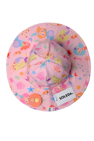Soleda Uv Korumalı Çift Taraflı Ayarlanabilir Bebek Çocuk Şapkası Mermaid Magic Pembe
